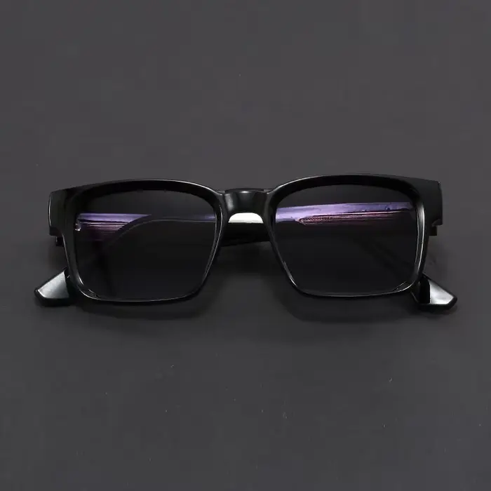 Lunettes de soleil anti-UV à monture carrée noire et imprimé léopard, style rétro et tendance, pour