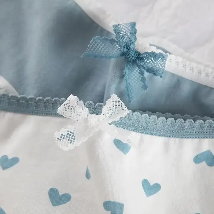 Culottes pour femmes en coton tricoté imprimées à carreaux de coeurs confortables et respirantes pour le quotidien et les occasions spéciales