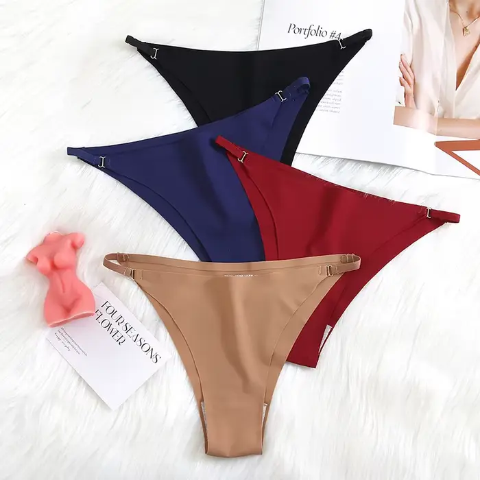 WarmSteps Sexy dámske nohavičky ľad hodvábne pevné spodné prádlo pre ženu Spodná bielizeň bezšvíkové nohavičky nízky pás Bikiny spodná bielizeň slipy XXL