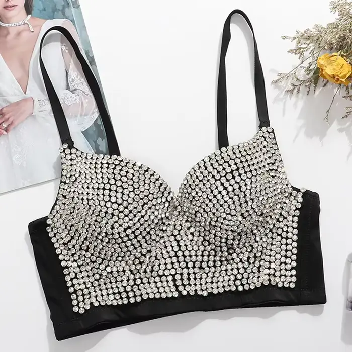 Bustier Steampunk Visivane Strass Polyester Femme Occasions Spéciales Fêtes Soirées Chic