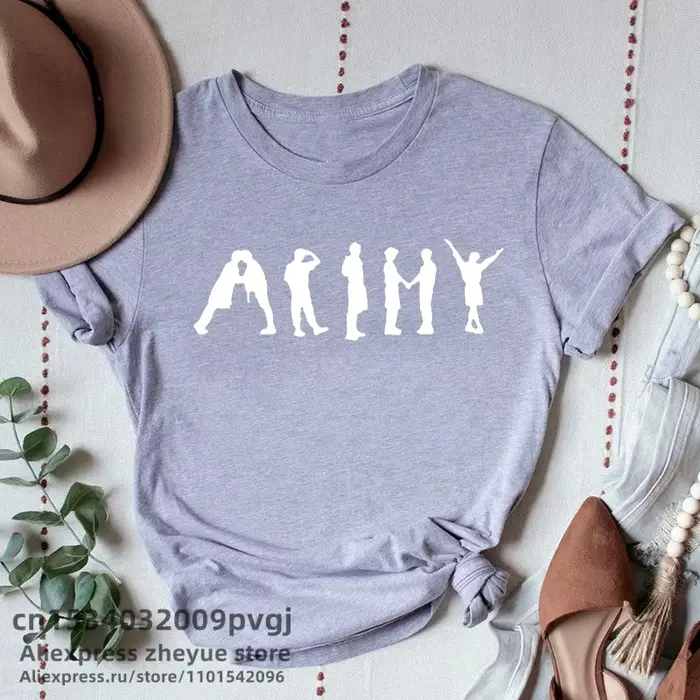 Kórejská dievčenská skupina tričko pre ženy Streetwear móda estetické oblečenie