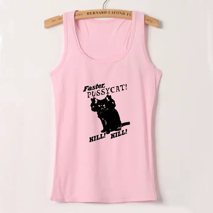 Y-Women FibrCasual Cat Pattern Print Tanks, Style Y2k Aesthetic Sweet Sexy, Précieux, Harajuku Basic