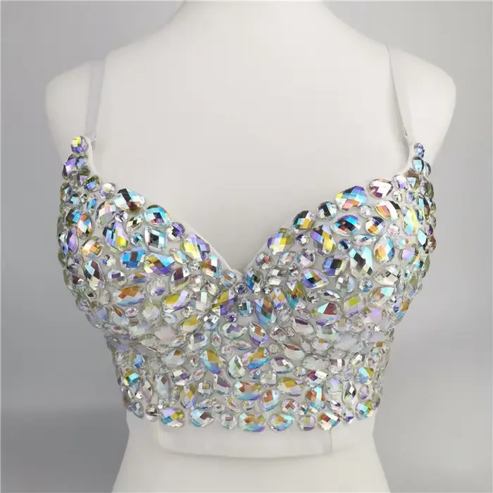 Bustier Steampunk avec Strass pour Femme, Corset Haut de Gamme, Soutien-Gorge Push Up, Lingerie Sexy