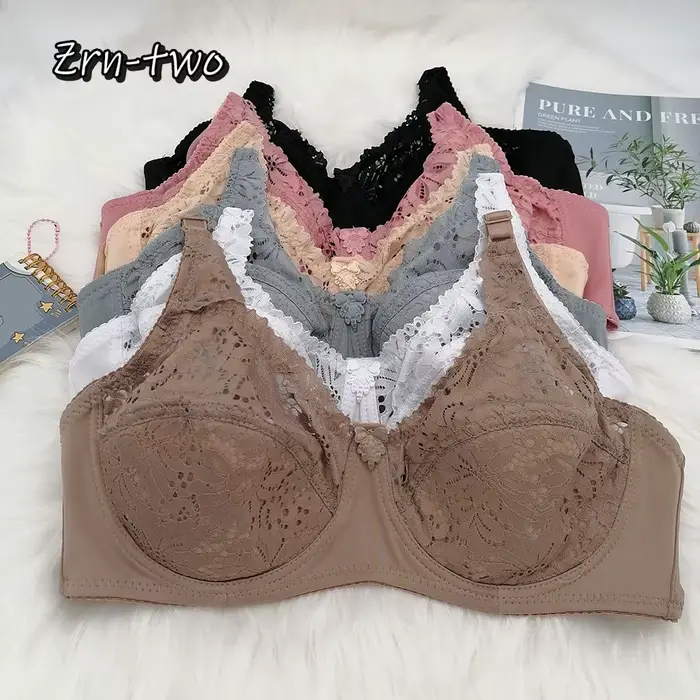 Dámska podprsenka Deep V Push Up, čipka spodná bielizeň, bavlnené spodné prádlo, francúzska móda, klasická a sexy, plus veľkosť, 75B, 80B, 85C, 90D, 100D, C17