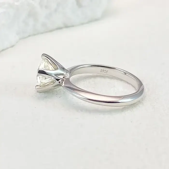 NeeTim – bague Moissanite 0.5-5ct pour femmes, en argent Sterling 925, plaqué or blanc, diamant de l