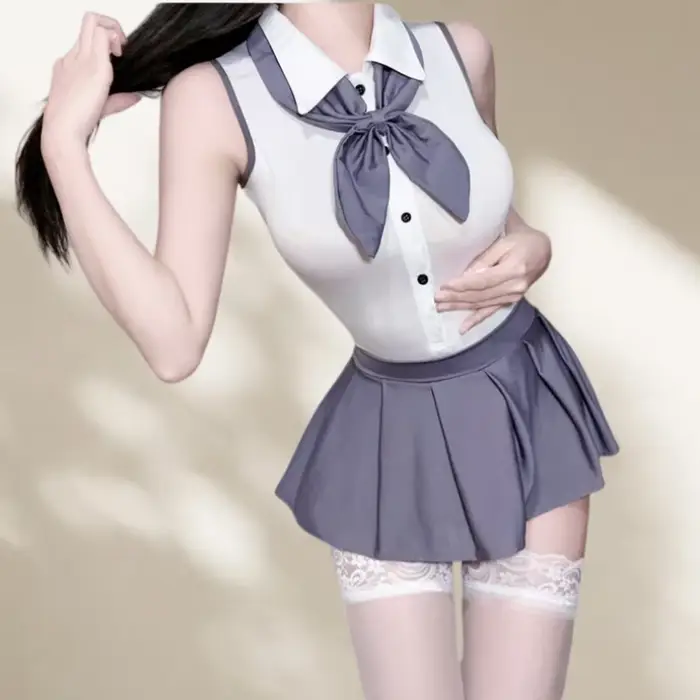 Body Lingerie Sexy et Mignonne Style Pure Désir Tenue dÉtudiante Passionnée Vêtements Séduisants pour Femme Uniformes Non Dévoilants Occasions Spéciales