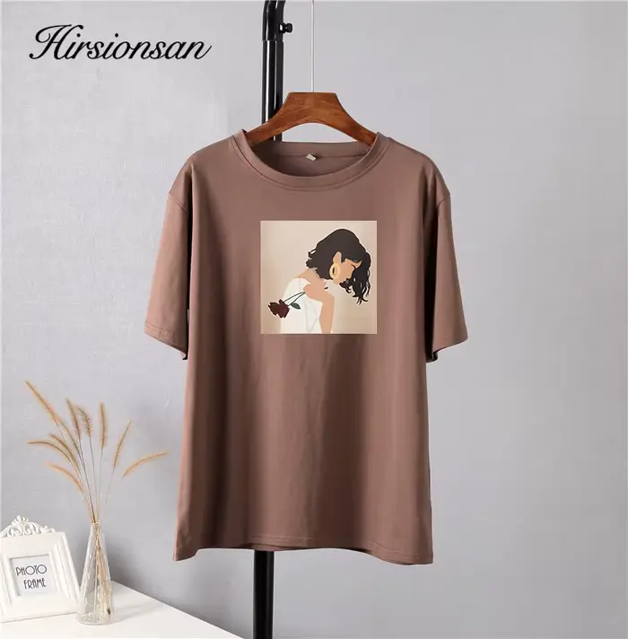 Hirsionsan – tričko s potlačou maľby Harajuku pre ženy