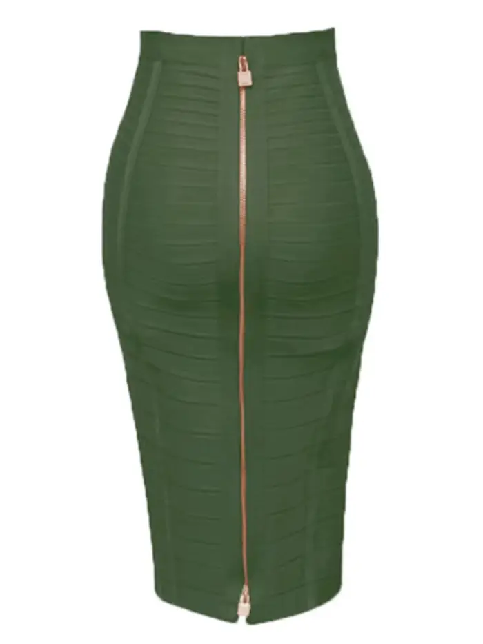16 farieb Sexy pevný zips Oranžová modrá čierna červená ceruzková sukňa pre ženy elastická priliehavá leto XL XXL