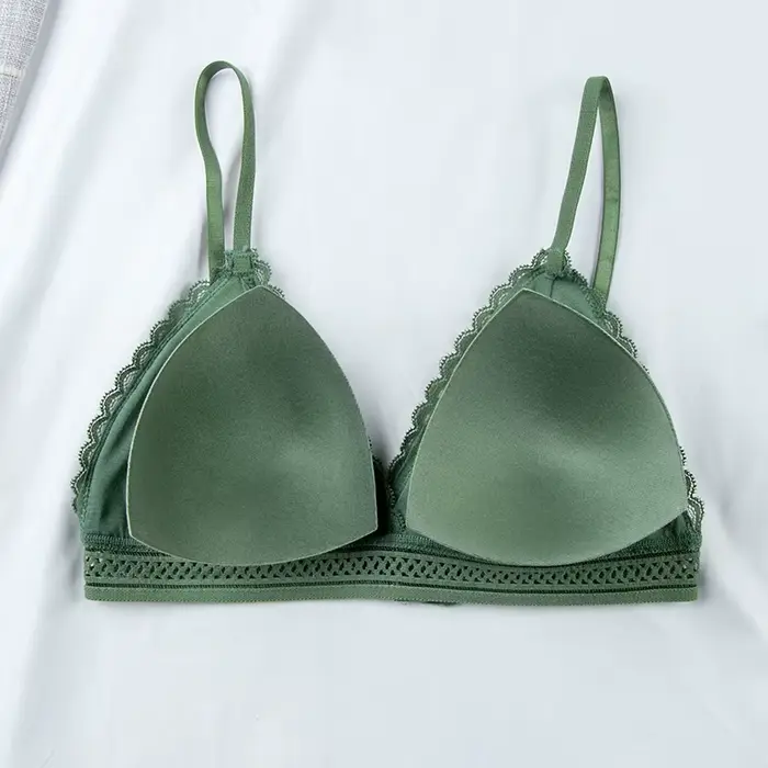 Dámske kvetinové čipky push-up podprsenky, mäkké polstrované podprsenky, sexy a trendy spodná bielizeň pre malé prsia