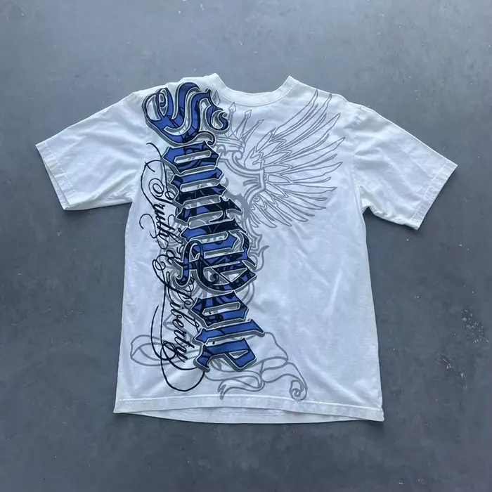Hip Hop Tričko Streetwear pre ženy Vintage grafický Americký štýl móda Baggy voľné topy voľný čas Pár krátke rukávy