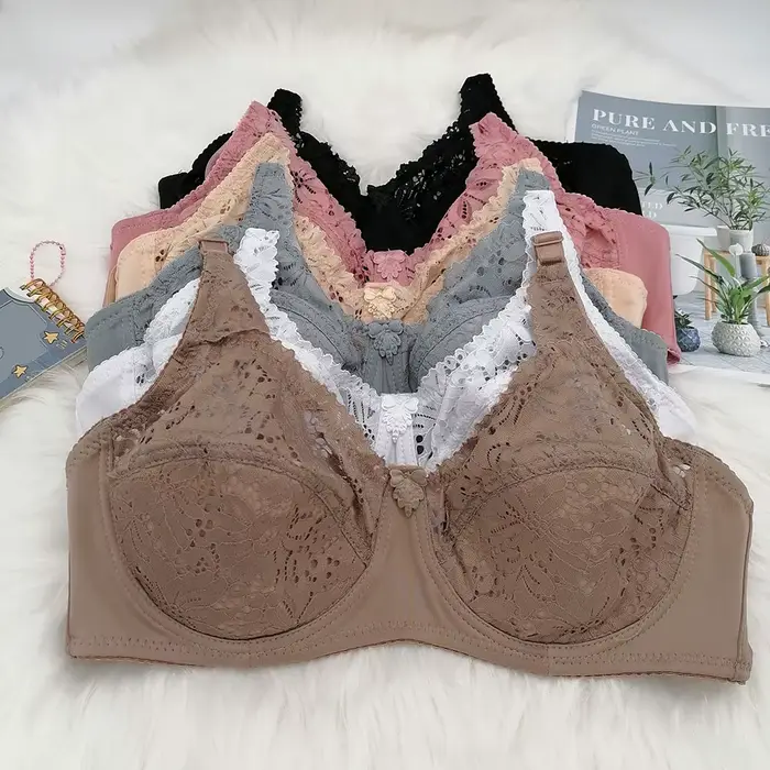 6 farieb s kosticami Bralette C D košíčky tenká bavlna vypchávka podprsenky pre ženy kvetinová podprsenka 75C 80C 85C 90C 95C 100C 105C 105D 100D bh C18