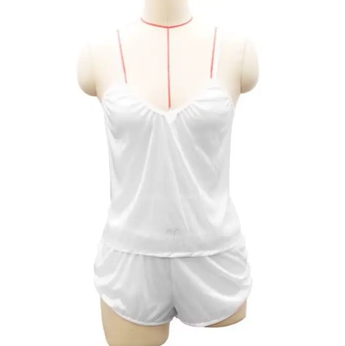 Sexy pyžamový set pre ženy, špagety bez rukávov topy + šortky, domáci oblek, letná košieľka, V-neck, dámske spacie oblečenie špeciálne príležitosti
