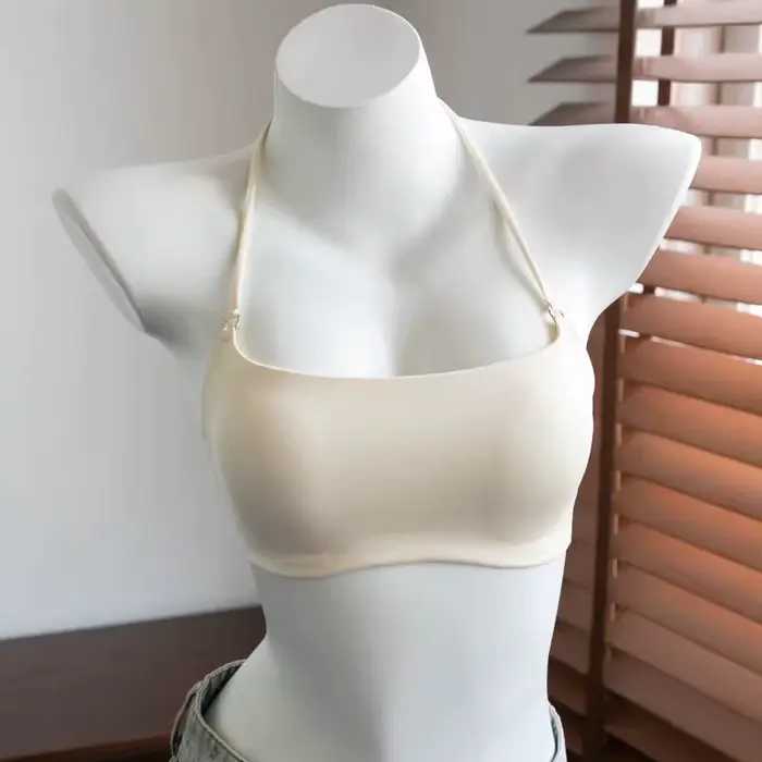 Dámska bezšvová a bezšvová Halter podprsenka, bez kostic, push-up, anti-sagging, mäkká a pohodlná, pre každodenné použitie, doma alebo v kancelárii, veľkosti S M L XL