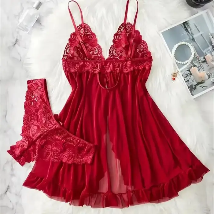 Červený sexy lingerie set