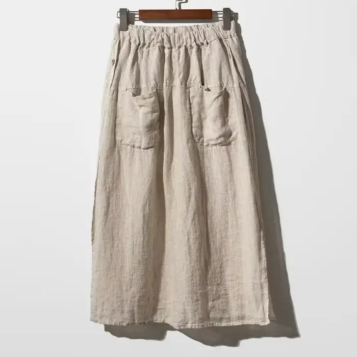 Dámske vintage letné nohavice 100% ľan