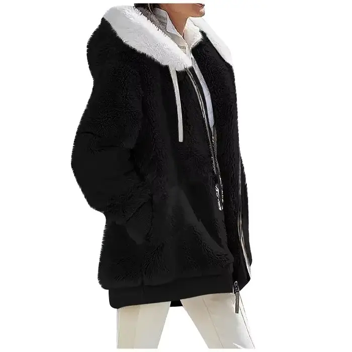 VEITCHE polyesterová bunda s kapucňou pre ženy, streetwear štýl, jeseň-zima, pohodlné a všestranné