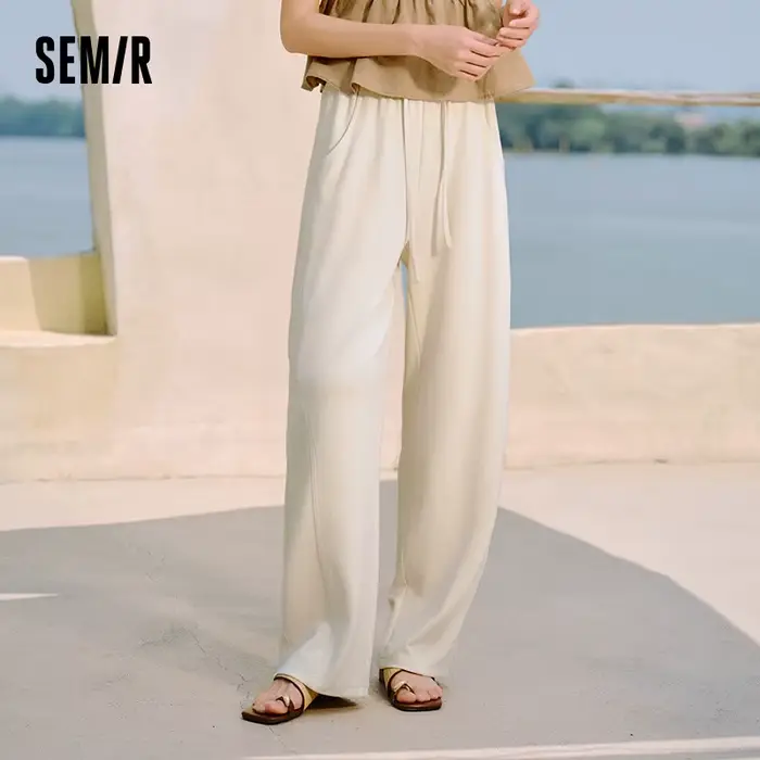 Dámske voľnočasové nohavice Semir s károvanou textúrou