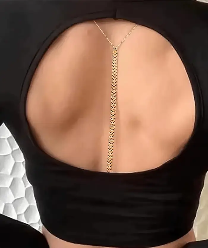 Zinková zliatina brušný reťazec s elegantnými geometrickými vzormi pre ženy, ideálny pre špeciálne príležitosti a každodenný život
