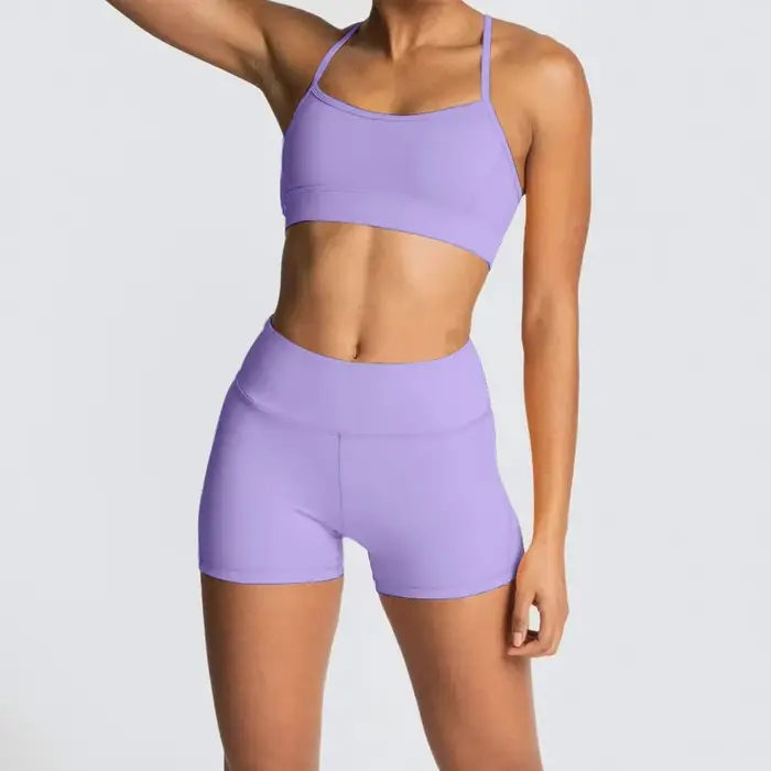 Yoga course 2 pièces ensemble de gymnastique vêtements d'entraînement pour femmes sans couture Fitne