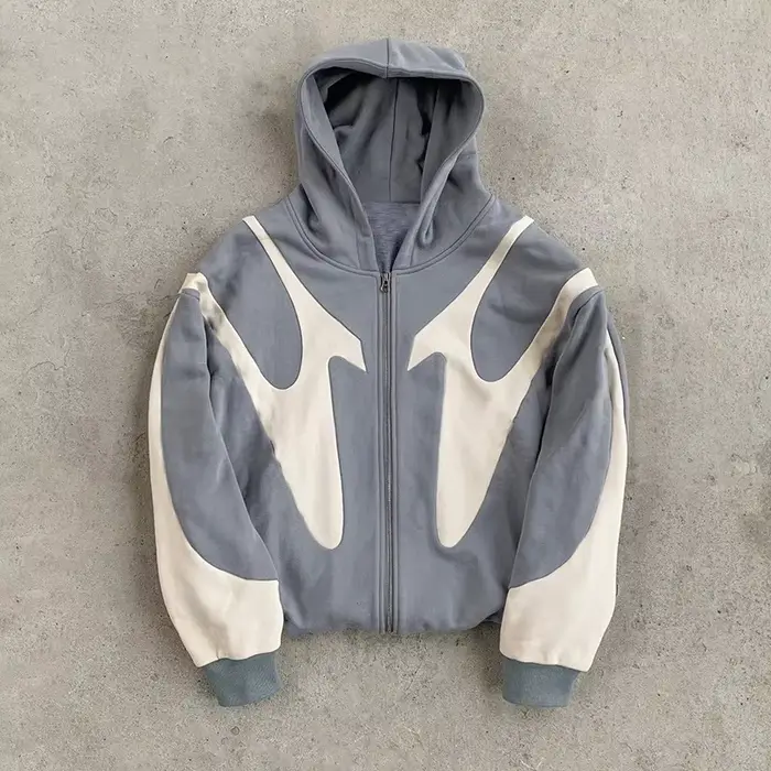 Sweat à capuche rétro Y2K en polyester pour femmes, mode Harajuku, design géométrique, streetwear, saison automne-hiver