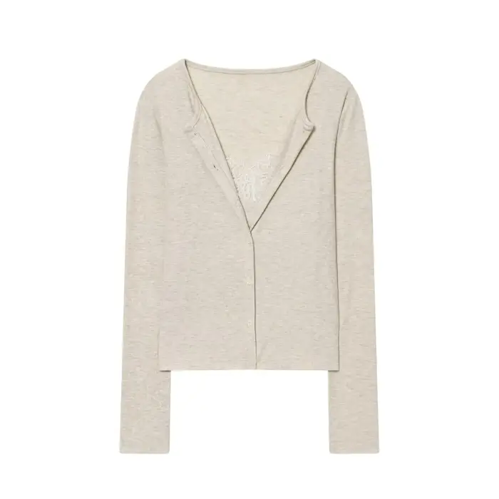 MUJER dentelle recadrée veste haut pour femme Vintage tricot Demi-saison vestes pour femmes boutonné