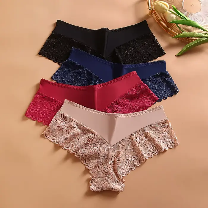spodná bielizeň dámska bavlna a polyester s romantickou čipkou pre ženy, pohodlné a moderné pre špeciálne príležitosti