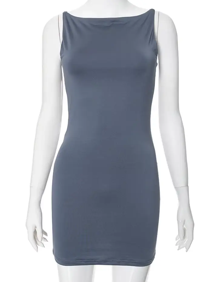 Été décontracté mode Mini sans manches Wrap Y2K basique gilet robe Oufits Sexy élégant femmes Club f