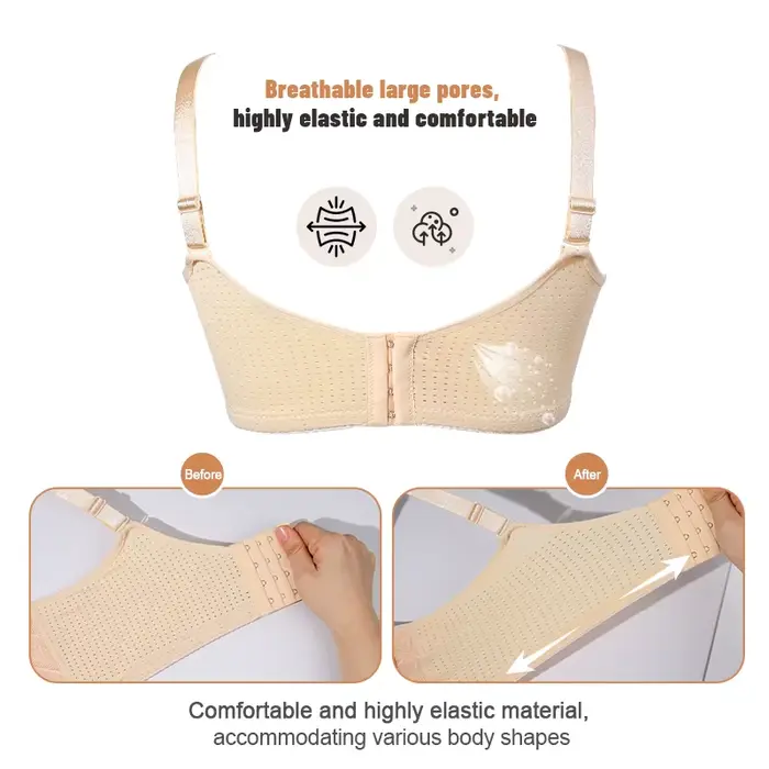 Soutien-gorge de mastectomie LERVANLA 2566 en polyester et élasthanne avec broderie solide pour femmes grandes tailles occasions quotidiennes et spéciales