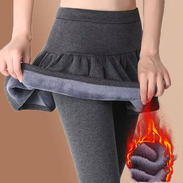 Dámske plisované legíny so zosilneným fleecom