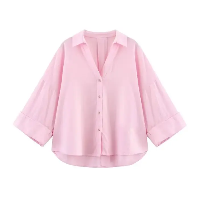 MUJER rayé chemise femme blanc chemises décontractées amples pour les femmes été boutonné chemises e