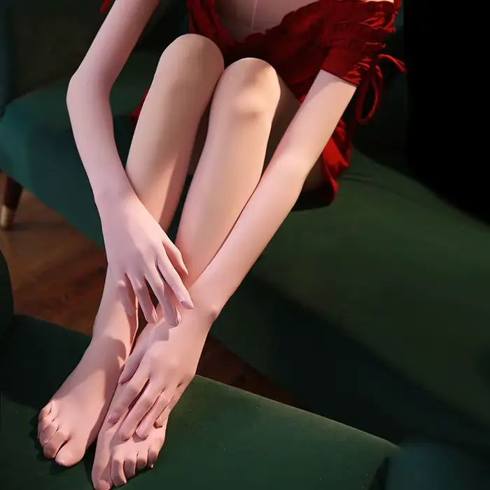 Combinaison collants Sexy 3D, brillant à l'huile, entièrement enveloppé, brillant, cinq doigts, orte