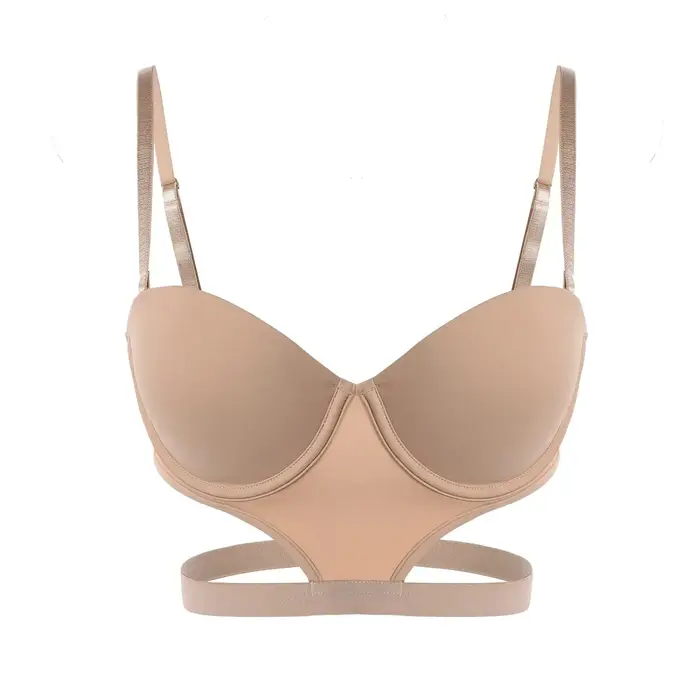 Elegantné sexy push-up podprsenka s odhaleným chrbtom