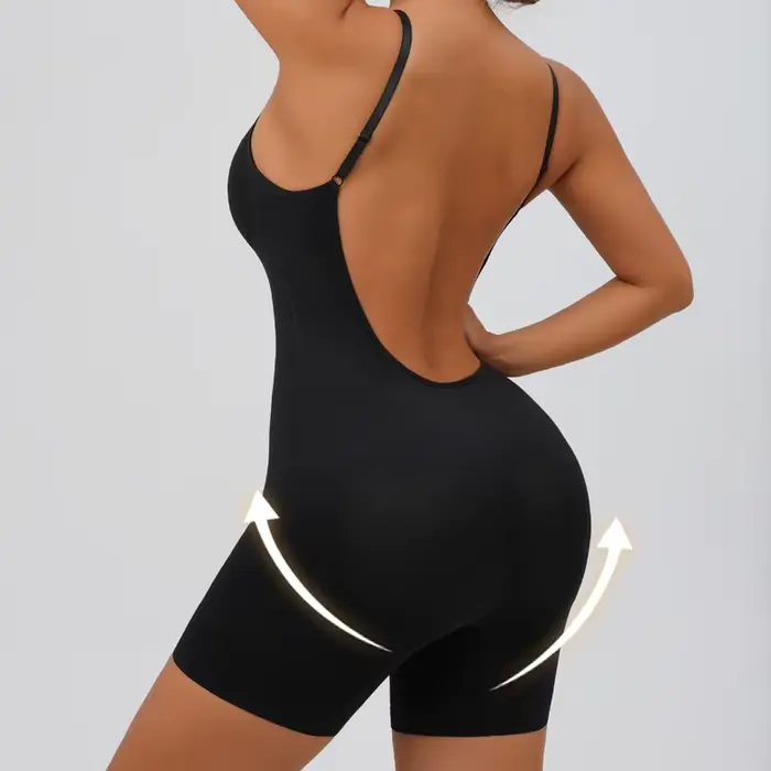 Body Dos Bas Sans Couture Pour Femmes Vêtement Modelant Rehausseur de Fesses Lisse Dos Nu Gaine Amincissante Ventre Plat Sous-Vêtement Corset Occasions Spéciales ```