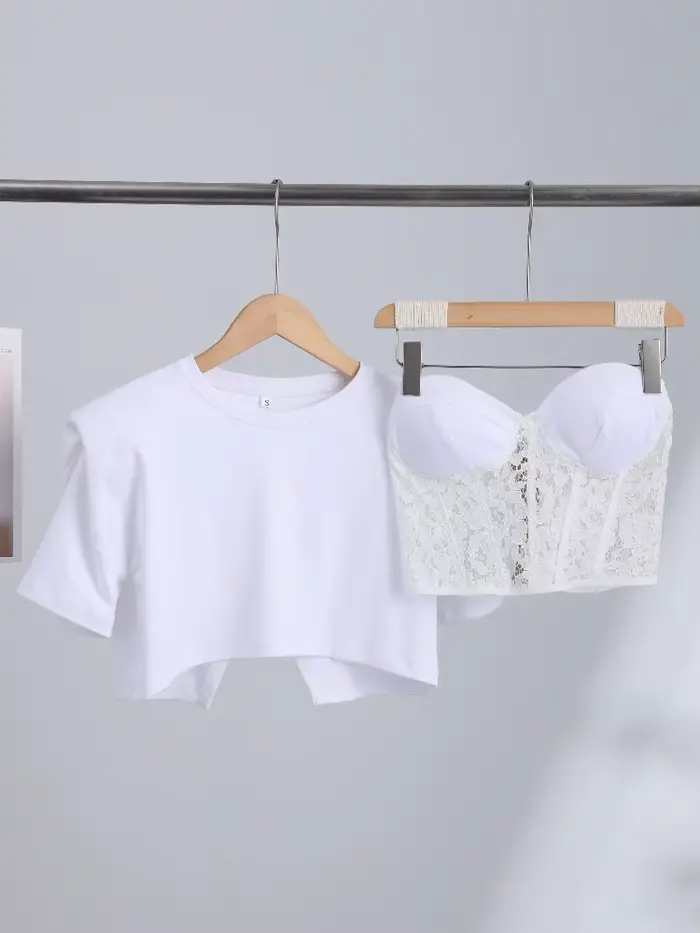 Sexy krátky polyesterový a ľanový top s tučnými detailmi pre špeciálne príležitosti a večierky pre ženy