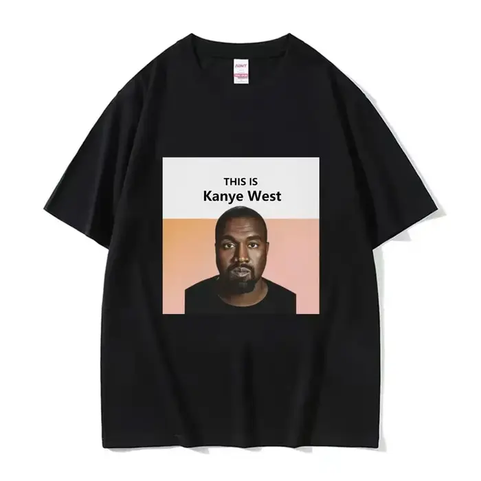 Vtipné Kanye West Meme Tričko pre mužov Vintage Hip Hop Rap Štýl