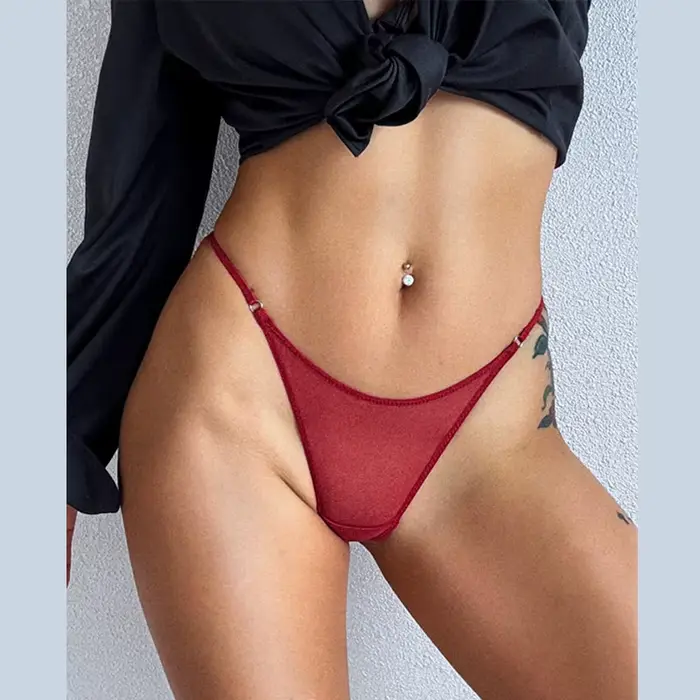 Dámske sexy sieťované tangáče Ultra-tenké spodné prádlo