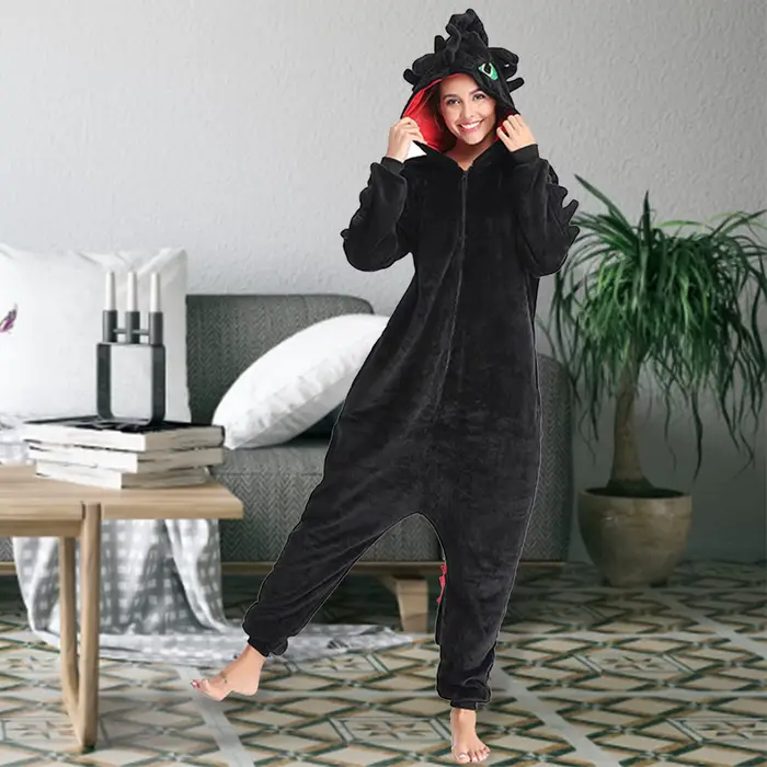 P-jTIME-Pyjama bez zubov s topánkami pre dospelé ženy