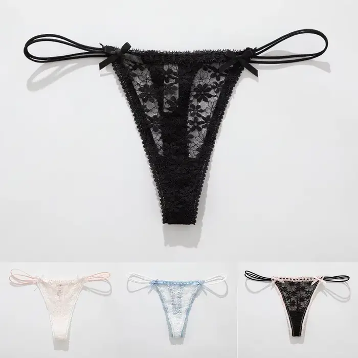 Moonbiffy Nízky pás Čipka nohavičky pre ženy Štýlové a sexy všetky ročné obdobia Každodenné použitie Neformálne domáce neviditeľné spodné prádlo