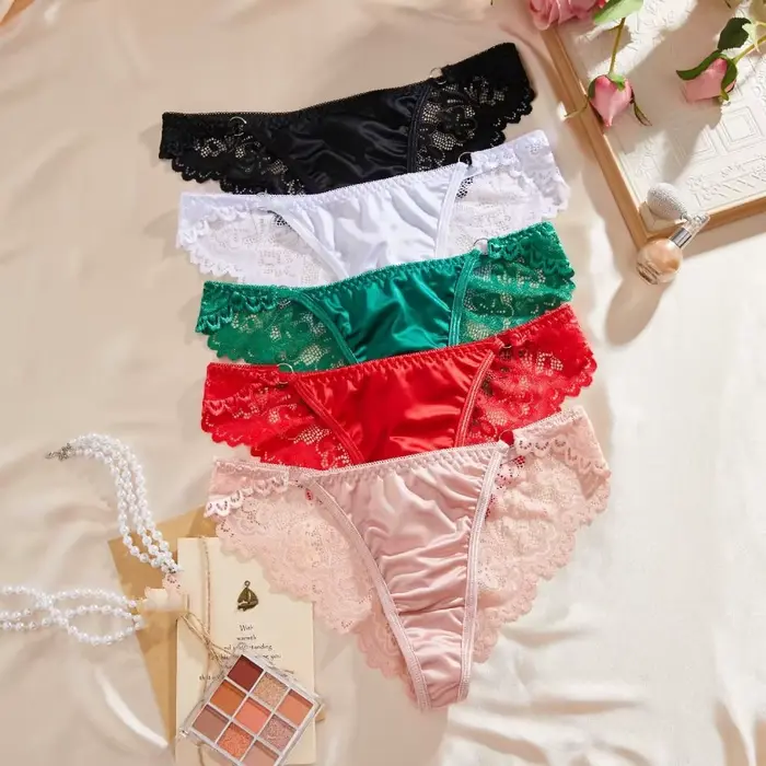 Vintage nylonové nohavičky s čipkou pre ženy, štýlové dámske spodná bielizeň, romantické spodná bielizeň pre špeciálne príležitosti