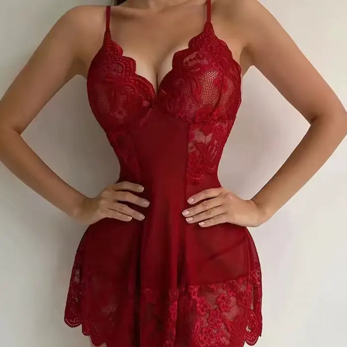 Sexy Polyester čipka spodná bielizeň Set pre ženy Špeciálne príležitosti Romantická noc Naughty