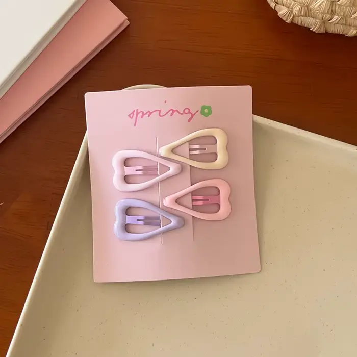 Mini farebné geometrické sponky do vlasov pre dievčatá