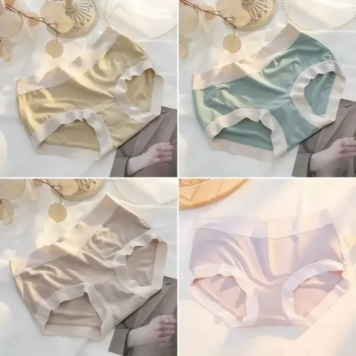 Lot de 4 culottes pour femmes, sous-vêtements en modal, confortables, sans couture, lingerie sexy, s