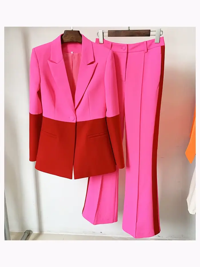 High street dvojdielny oblek pre ženy, elegantný a pohodlný, ideálny pre kanceláriu a špeciálne príležitosti