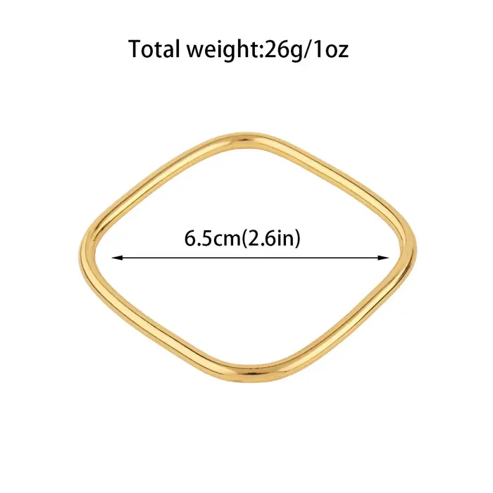 Bracelet plaqué or en acier inoxydable 316L, personnalité de la mode, Simple, Punk, rétro, Hip-hop, 