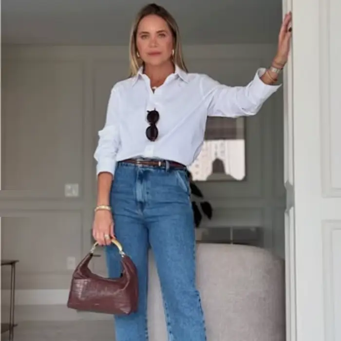 HXAO femme 2025 chemises et chemisiers surdimensionnés printemps été 2025 femme élégante boutonnée à
