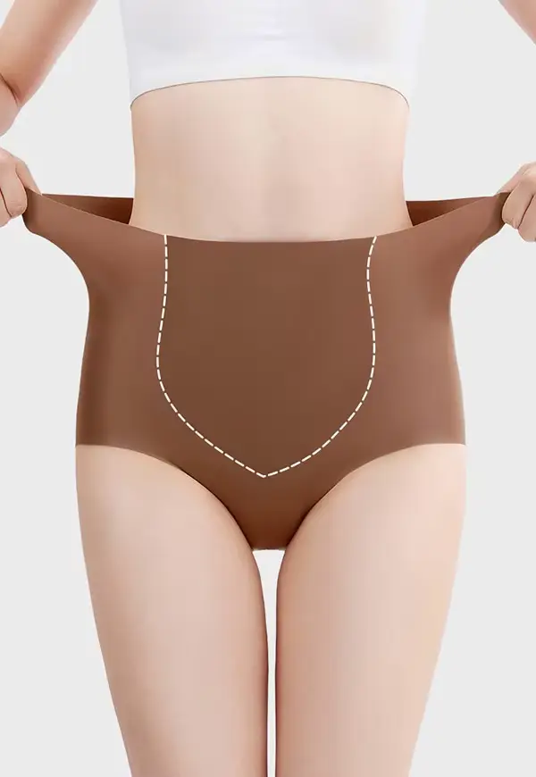 Culottes sans couture pour femmes en soie glacée japonaise, taille haute, antibactériennes, contrôle du ventre, culottes élégantes et sophistiquées pour occasions spéciales