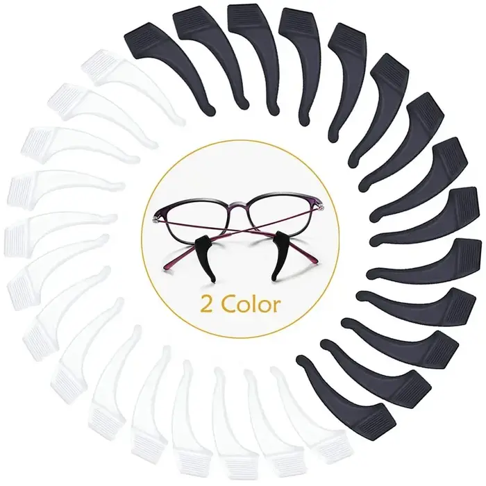 Support de crochets d'oreille antidérapants en Silicone, 40 pièces, pour lunettes, supports de reten