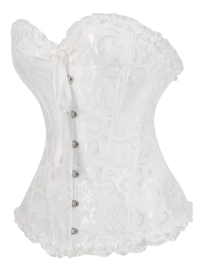 Corset en polyester sexy pour femmes, bustier ajusté pour mariages et soirées
