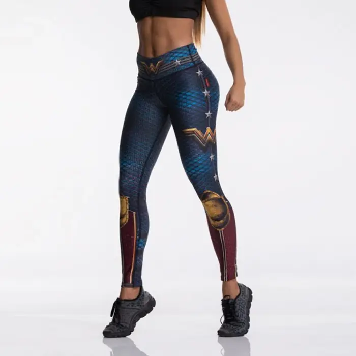 Femmes Sport Leggings impression 3D élastique taille haute Yoga pantalon super-héros Leggins Gym Fit