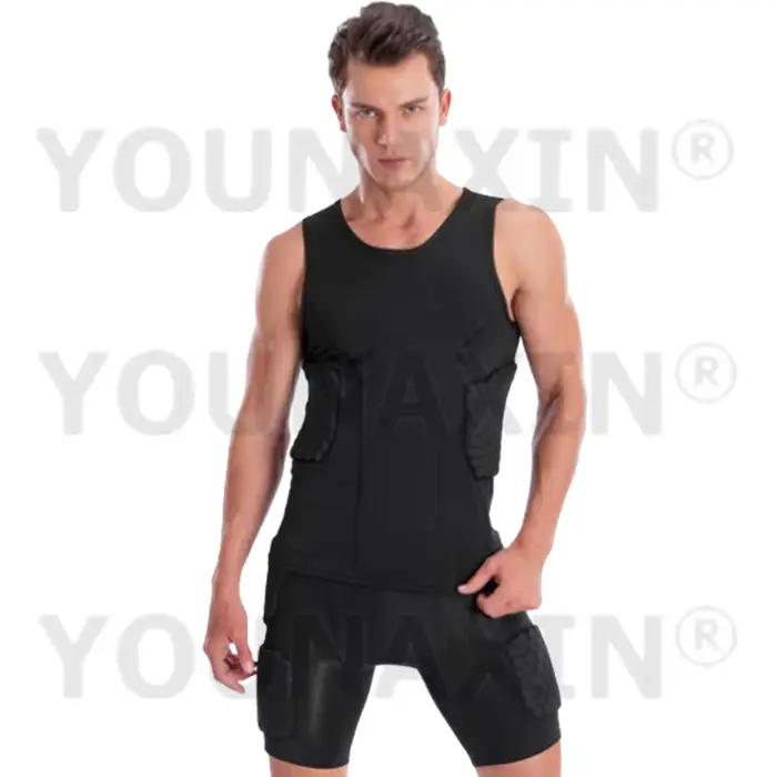 Priedušný a elastický nárazuvzdorný top pre unisex športy, športové príležitosti a intenzívne tréningy